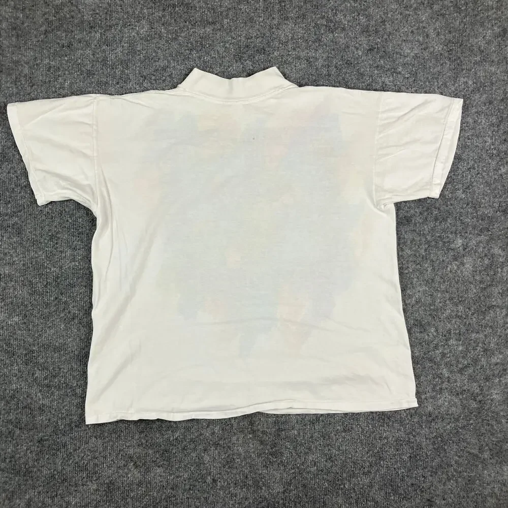 Vintage T-Shirt Mens Size XL White Multicolor Abstract Graphic Retro 90s - Picture 7 of 9